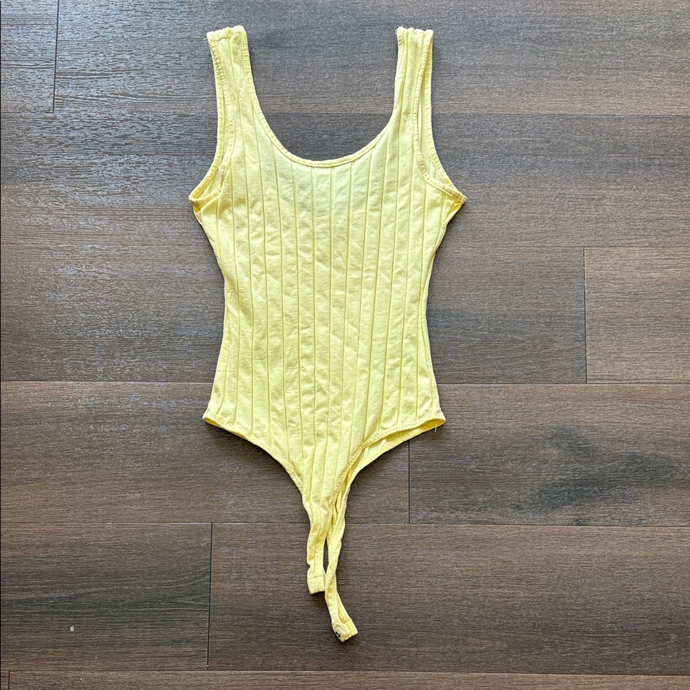 Sunny Yellow Ribbed Bodysuit